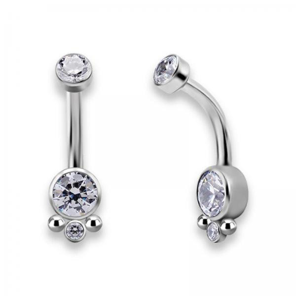 TITANIUM INTERNAL CLUSTER BELLY BANANA SET WITH PREMIUM ZIRCONIA