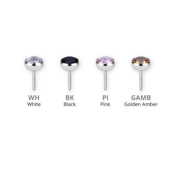 TITANIUM THREADLESS FLAT MICRO BALL SET W. PREMIUM ZIRCONIA