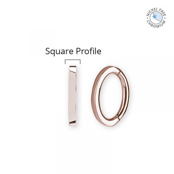 ROSE GOLD PVD CoCr NF OVAL BELLY CLICKER (SQUARE PROFILE)