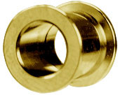 24K GOLD PVD TITANIUM INTERNAL FLESH TUNNELS