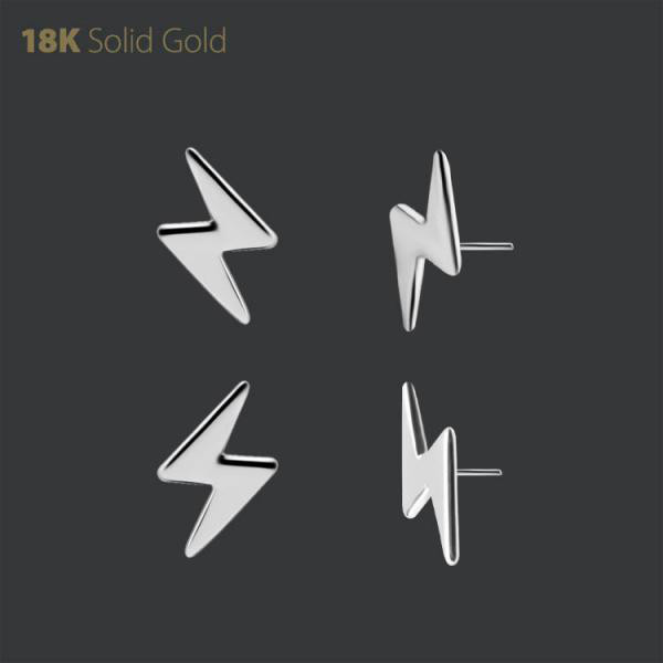 18K WHITE GOLD THREADLESS FLASH ATTACHMENT