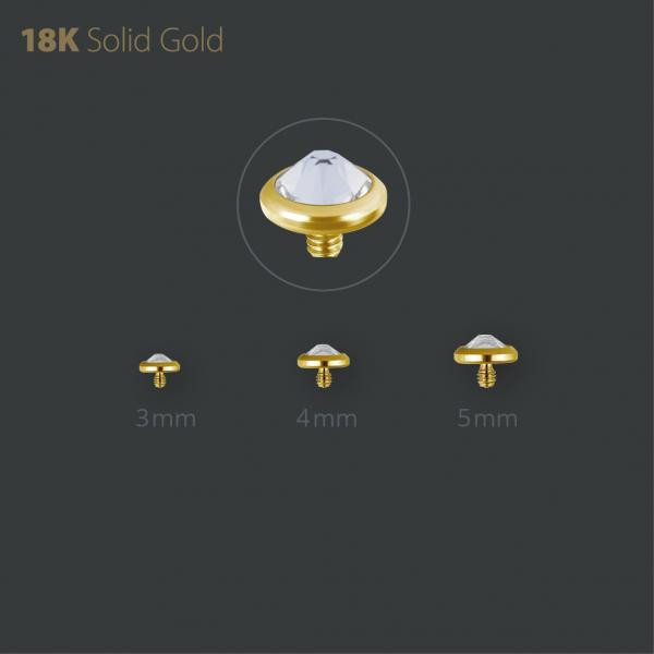 18K GOLD INTERNAL MICRO ATTACHMENT (JEWELLED DISC)