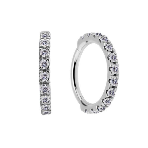 SS316L HINGED CLICKER SET W. PREMIUM ZIRCONIA