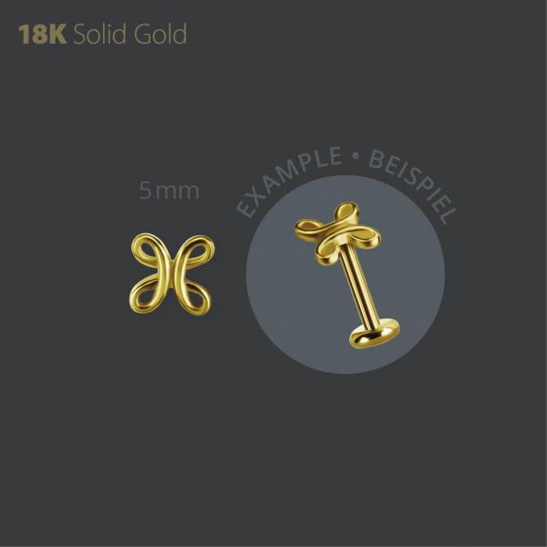 18K GOLD INTERNALLY THREADED ATTACHEMENT (CELTIC LOVE SYMBOL)