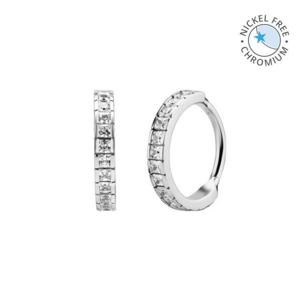 CoCr NF HINGED RING SET W. SQUARE PREMIUM ZIRCONIA