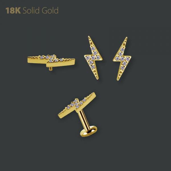 18K GOLD INTERNAL FLASH MICRO ATTACHMENT SET W. PREMIUM ZIRCONIA