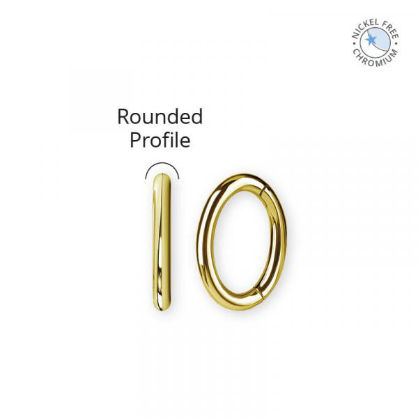 18K GOLD PVD CoCr NF OVAL BELLY CLICKER (ROUNDE PROFILE)