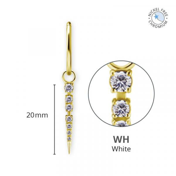 18K GOLD PVD CoCr NF CHARMS SET W. PREMIUM ZIRCONIA