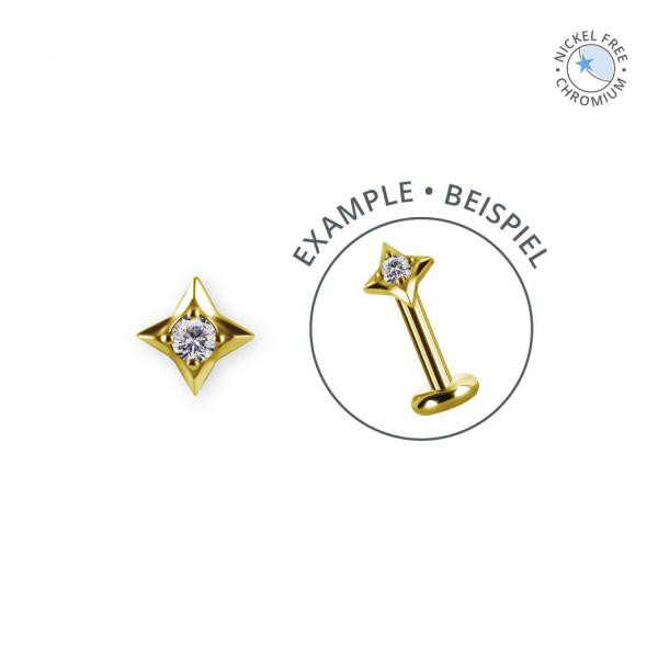 GOLD PVD CoCr NF THREADLESS ATTACHMENT SET W. PREMIUM ZIRCONIA