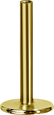 PVD 24K GOLD,TITANIUM G23 INTERNAL LABRET PINS (1.2MM INT.)