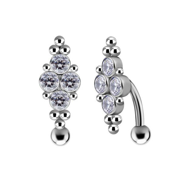TITANIUM INTERNAL CLUSTER BELLY BANANAS SET W. PREMIUM ZIRCONIA