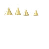 24K GOLD PVD SS316L MICRO CONES