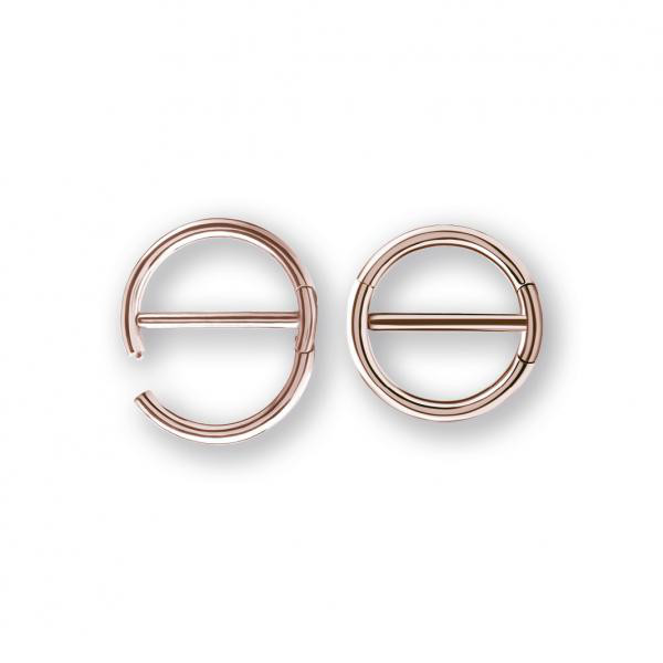 ROSE GOLD PVD SS316L DOUBLE CLICKER NIPPLE RING