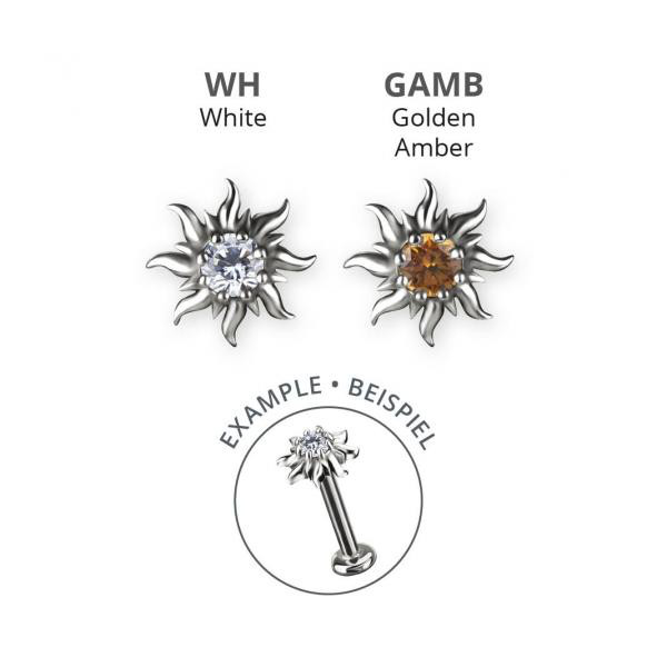 SS316L THREADLESS SUN ATTACHMENT SET W. PREMIUM ZIRCONIA