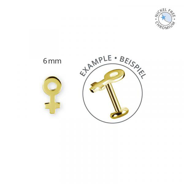 18K GOLD PVD CoCr NF INTERNAL MICRO FEMALE SYMBOL ATTACHMENTS