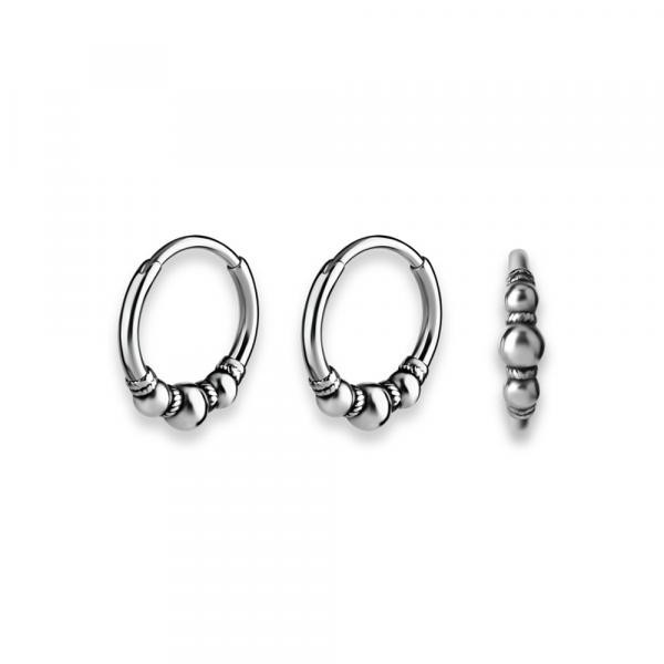 SS316L HOOP EARRINGS (ETHNIC)