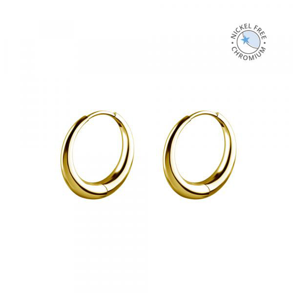 18K GOLD PVD CoCr NF HOOP EARRINGS