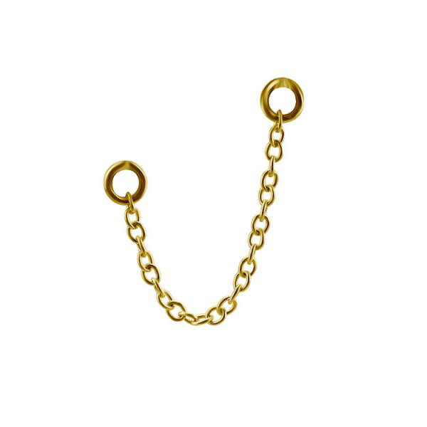 24K GOLD PVD SS316L CONNECTING CHAINS FOR HINGED SEGMENT RING
