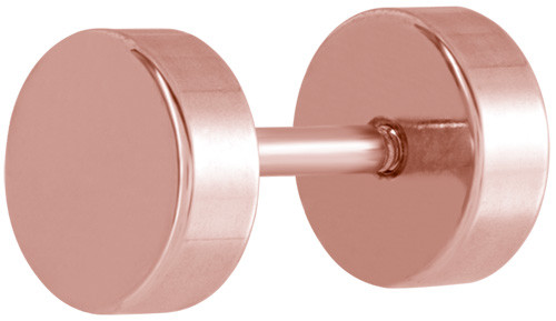 ROSE GOLD PVD SS316L FAKE PLUG - PLAIN DISC (2.5MM THICK)