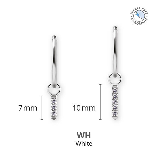 CoCr NF CHARMS FOR HINGED SEGMENT RINGS SET W.PREMIUM ZIRCONIA