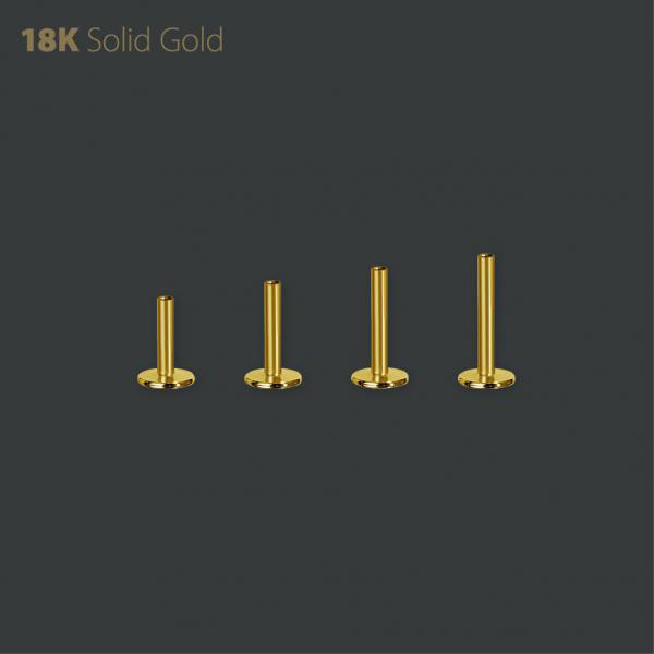 18K GOLD INTERNAL LABRET PIN