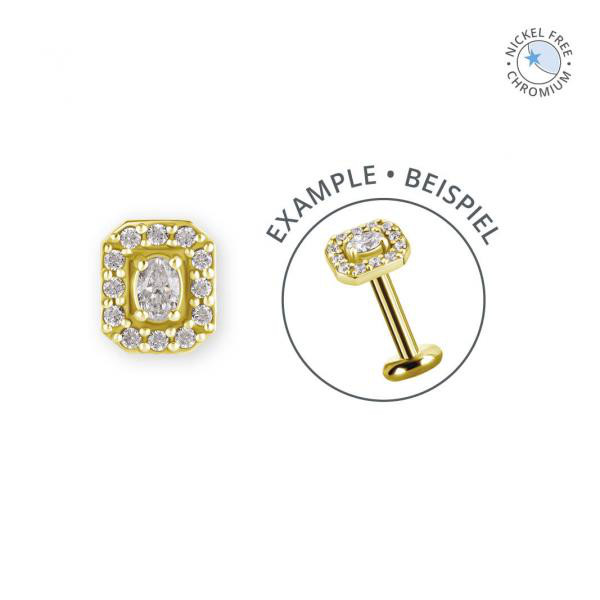 18K GOLD PVD CoCr NF INTERNAL MICRO ATTACHMENT SET W. PREMIUM ZIRCONIA