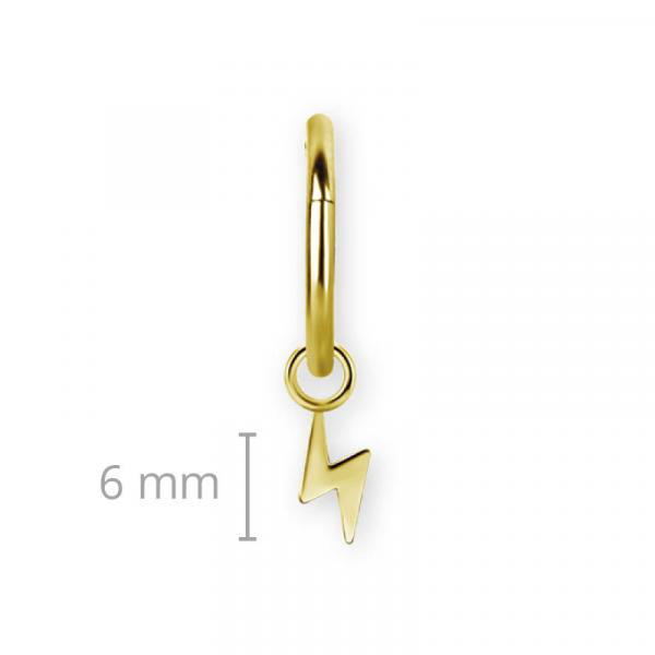 24K GOLD PVD SS316L CHARM FOR HINGED RINGS (FLASH)