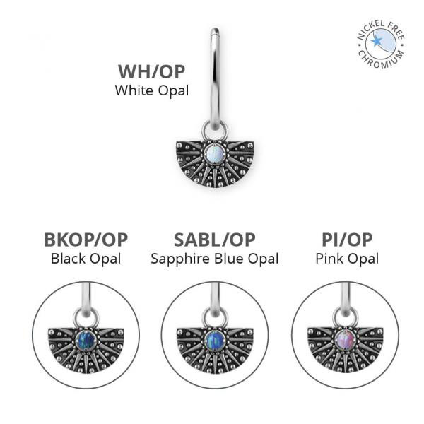 CoCr NF CHARMS SET W. LAB CREATED OPALS