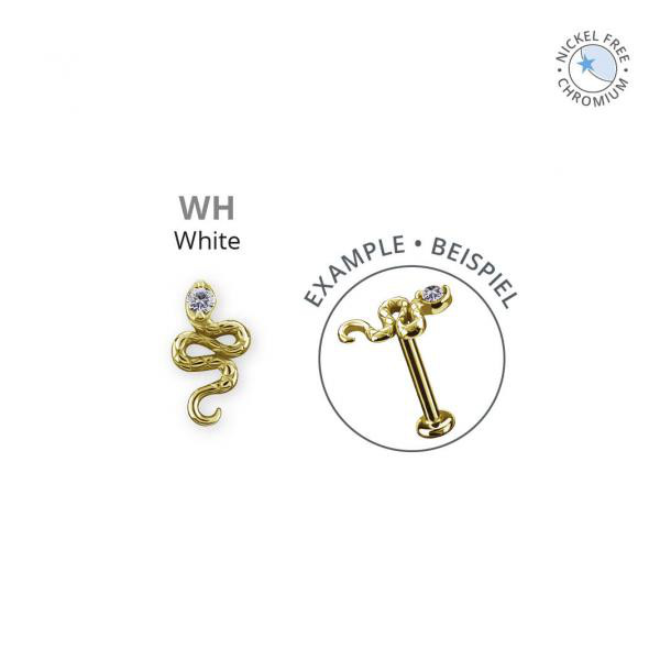 18K GOLD PVD CoCr NF INTERNAL MICRO SNAKE ATTACHMENT SET W. PREMIUM ZIRCONIA
