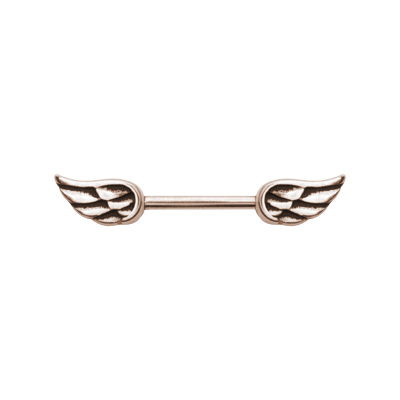 ROSE GOLD PVD SS316L NIPPLE SHIELDS S (WINGS)