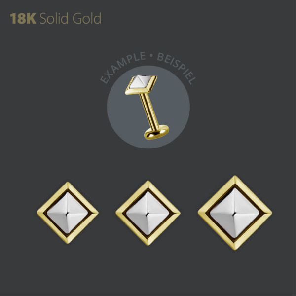 18K GOLD 2 TONE INTERNAL PYRAMIDE SHAPE MICRO ATTACHMENT