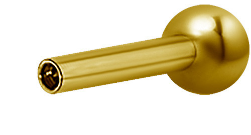 24K GOLD PVD SS316L ONE SIDE INTERNAL MICRO BARBELLS PINS