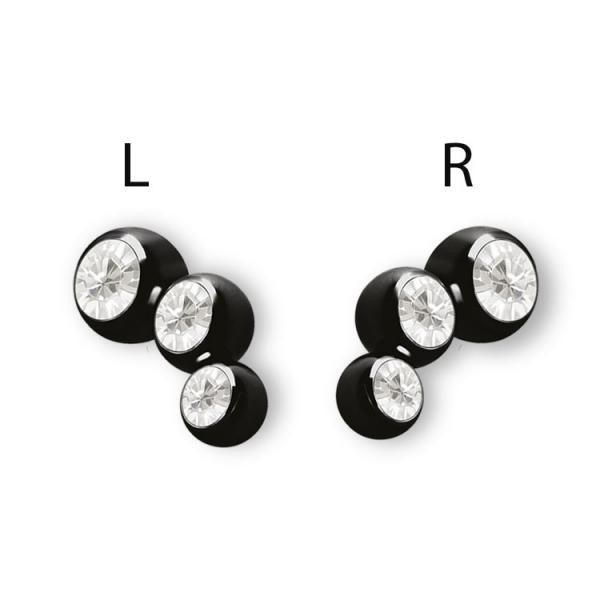 BLACK PVD SS316L MICRO JEWELLED BALLS (TRIPLET)