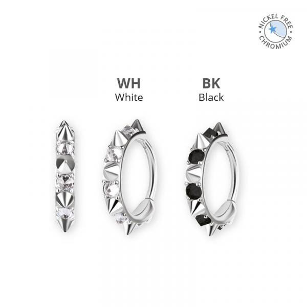 CoCr NF SPIKE CLICKER SET W.UPSIDE DOWN CUBIC ZIRCONIA
