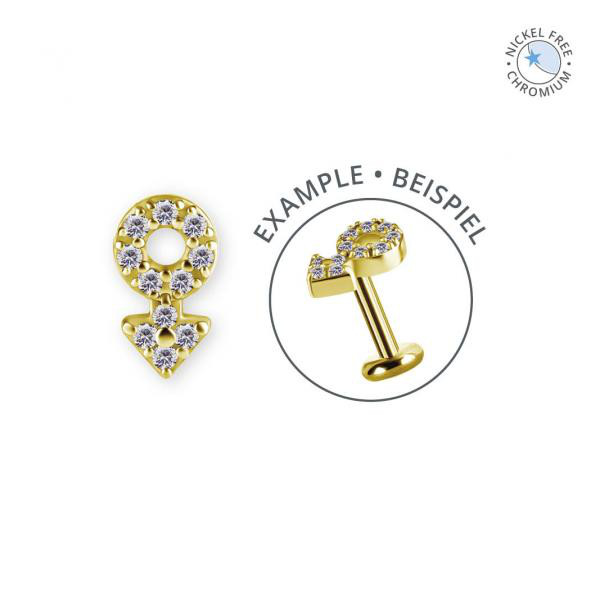 18K GOLD PVD CoCr NF INTERNAL MICRO ATTACHMENT SET W. PREMIUM ZIRCONIA