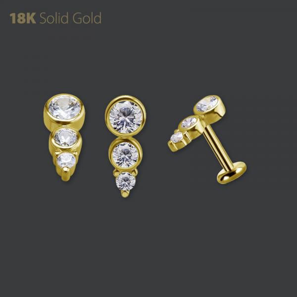 18K GOLD INTERNAL MICRO ATTACHMENT SET W. PREMIUM ZIRCONIA
