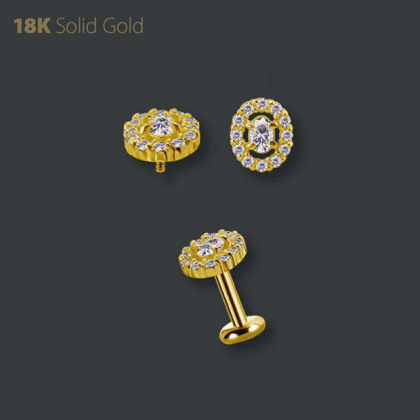 18K GOLD INTERNAL MICRO ATTACHMENT SET W. PREMIUM ZIRCONIA