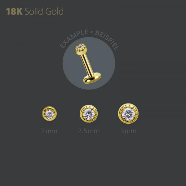 18K GOLD INTERNAL MICRO ATTACHMENT SET W. PREMIUM ZIRCONIA