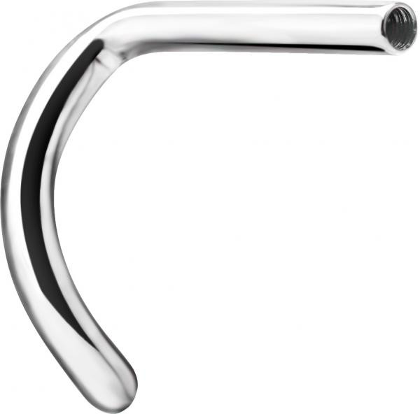TITANIUM INTERNAL THREADED NOSE STUD PINS CURVED (0.8MM INT.)