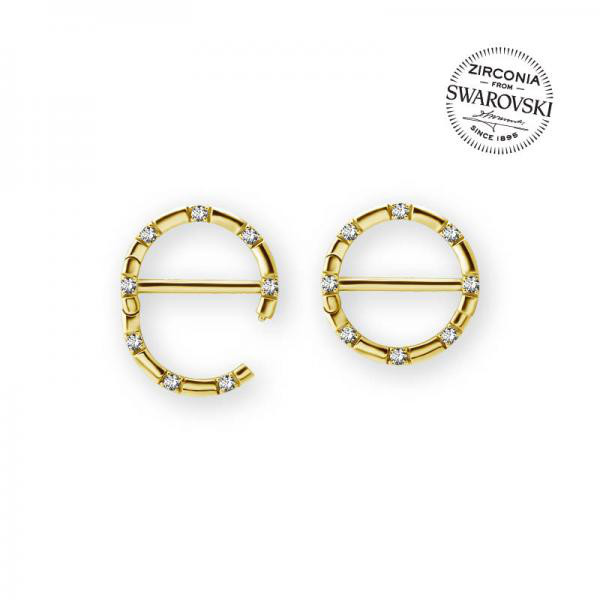 24K GOLD PVD SS316L NIPPLE DOUBLE CLICKER PRONGS SET W. PREMIUM ZIRCONIA