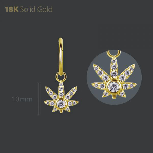 18K GOLD CHARM SET W. PREMIUM ZIRCONIA