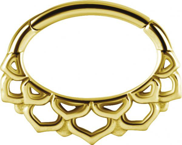 24K GOLD PVD SS316L HINGED SEPTUM AND DAITH CLICKER