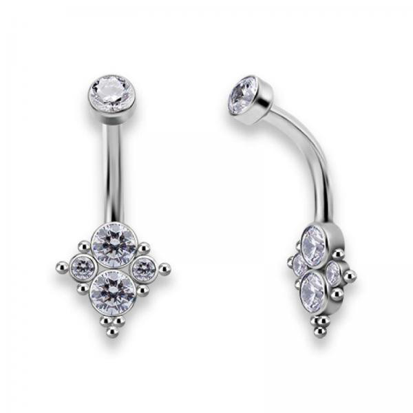 TITANIUM INTERNAL CLUSTER BELLY BANANA SET WITH PREMIUM ZIRCONIA