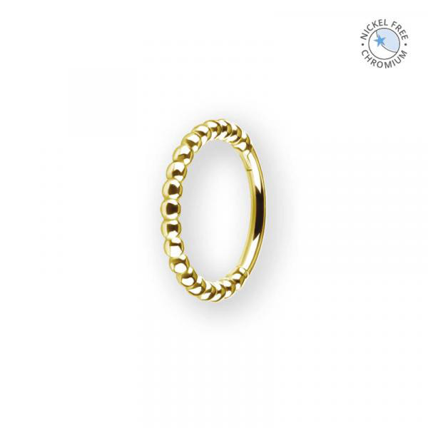 18K GOLD PVD CoCr NF WIRE DESIGN HINGED SEGMENT RING
