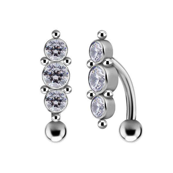 TITANIUM INTERNAL CLUSTER BELLY BANANAS SET W. PREMIUM ZIRCONIA