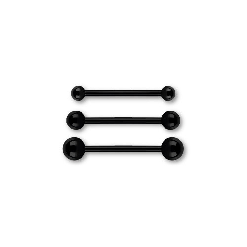 BLACK PVD TITANIUM INTERNAL STRAIGHT BARBELLS