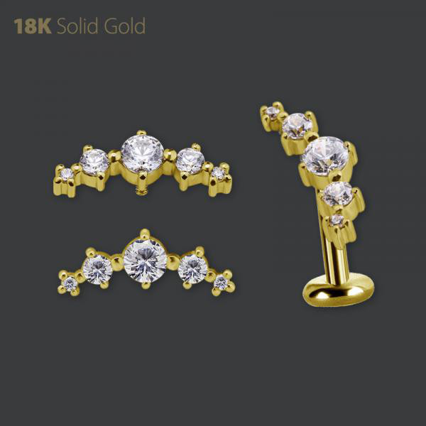 18K GOLD INTERNAL MICRO ATTACHMENT SET W. PREMIUM ZIRCONIA