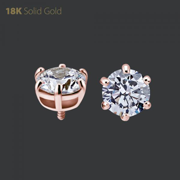 18K ROSE GOLD INTERNAL TOP BALL FOR BELLY BANANAS