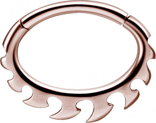 ROSE GOLD PVD SS316L HINGED SEPTUM AND DAITH CLICKER