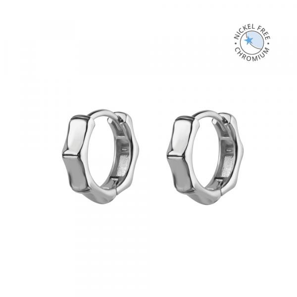 CoCr NF BAMBOO EARRINGS (HUGGIES) 4.0x10MM